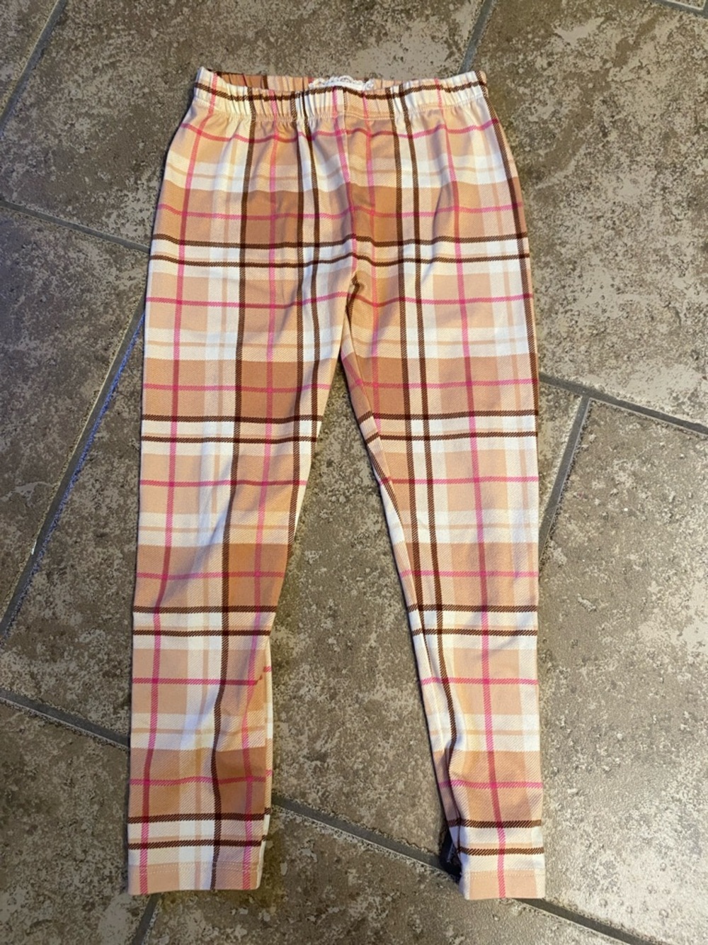 btween Pink and Beige Plaid Waistband Detail